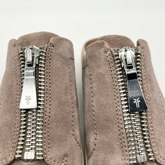 Frye Lena Dusty Rose Pink Suede Leather Sneaker Mule 8.5 - Picture 3 of 7